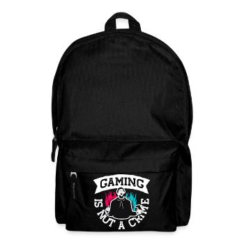Gaming Not A Crime t-shirt design - Backpack - black - Front