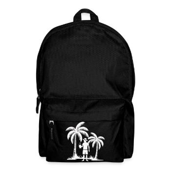Moment de loisirs tropicaux sur la plage - Sac à dos - noir - Devant