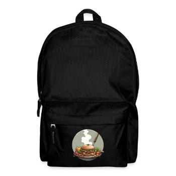 Hearty vegetable burger with fresh ingredients - Backpack - black - Front