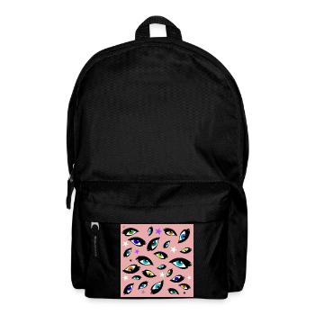 bunte Augen - Rucksack - Schwarz - Vorne