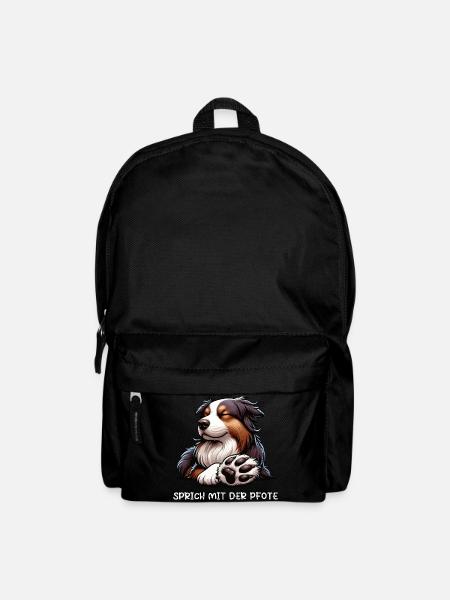 Sprich mit der Pfote Australian Shepherd Aussie  - Rucksack - Schwarz