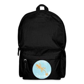 Gecko with blue Ibiza design - Backpack - black - Front
