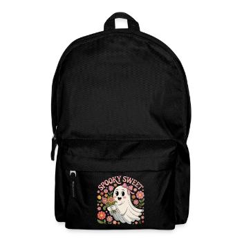 Cute ghost motifs with flower wreath - Backpack - black - Front