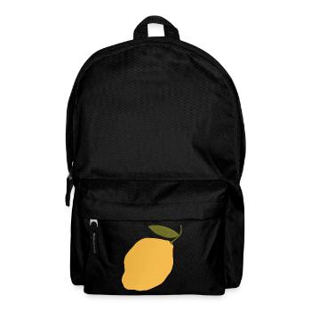 Lemon Botanical Illustration T-Shirt - Backpack - black - Front