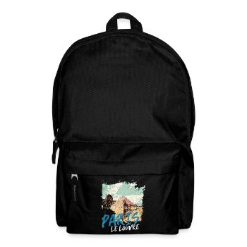 Louvre Pyramid and Paris Monuments - Backpack - black - Front
