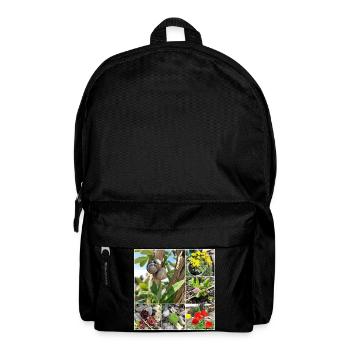 Verschiedene Gartenpflanzen und Schnecken - Rucksack - Schwarz - Vorne