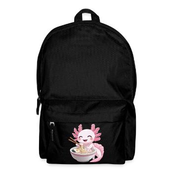 Kawaii Anime Axolotl Ramen Nudeln - Rucksack - Schwarz - Vorne