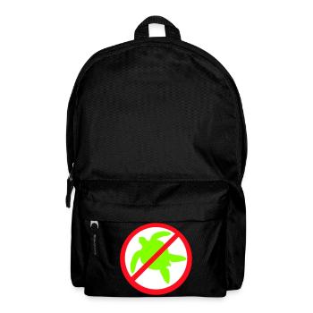 Keine Wasserschildkröte Verboten Schild Zone gegen - Rucksack - Schwarz - Vorne