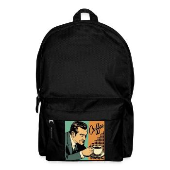 Kaffee retro / vintage Poster für Ihr Café - Rucksack - Schwarz - Vorne
