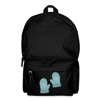 Winter Mittens Snowflake Design - Backpack - black - Front