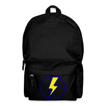 Éclairage dans le style rétro jaune et bleu - Sac à dos - noir - Devant