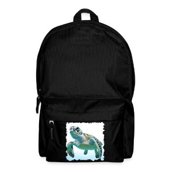 Unterwasser Schildkroeten Nahaufnahme - Rucksack - Schwarz - Vorne