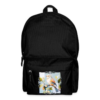 Colorful bird in watercolor style - Backpack - black - Front