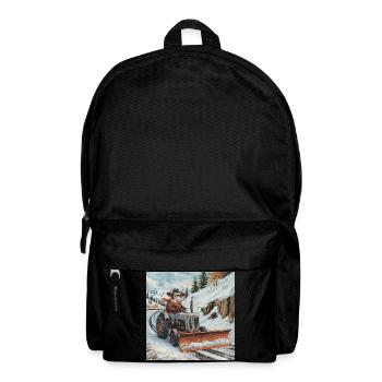 Schneepflug - Rucksack - Schwarz - Vorne