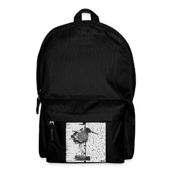 Redshank (Tringa totanus) Glitch Noir - Backpack - black - Front
