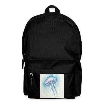 Medusa-Aquarell, Ozeanblau - Rucksack - Schwarz - Vorne