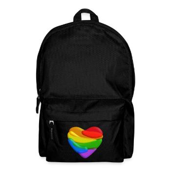 Rainbow Heart - Backpack - black - Front