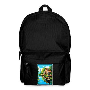 Giethoorn Riverside Cottage in Summer Bloom - Backpack - black - Front