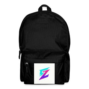 Logo en dégradé de néon en zigzag - Sac à dos - noir - Devant