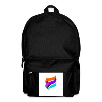 Bunte Ribbon-Form Abstrakt - Rucksack - Schwarz - Vorne