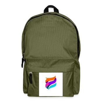 Bunte Ribbon-Form Abstrakt - Rucksack - Olivgrün - Vorne