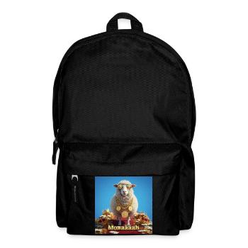 Bling Schaf mit Münzketten - Rucksack - Schwarz - Vorne