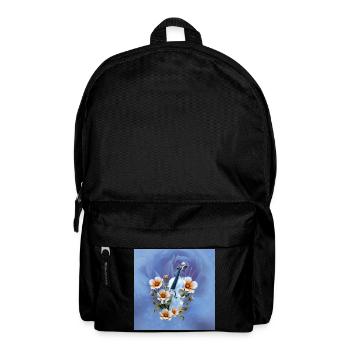 Celeste Geige mit Blumen - Rucksack - Schwarz - Vorne