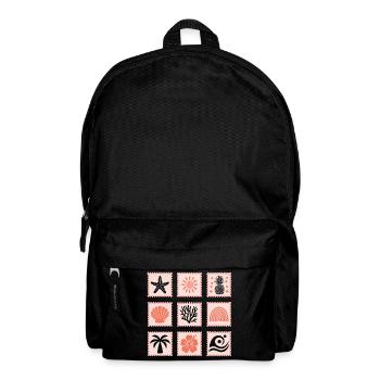 Nature Stamps Collage - Backpack - black - Front