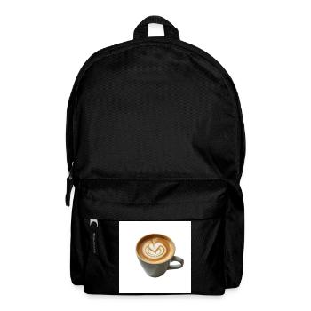 Latte Heart Art Mug Design - Backpack - black - Front