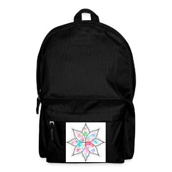Mandala Pastell Blume Aquarell - Rucksack - Schwarz - Vorne