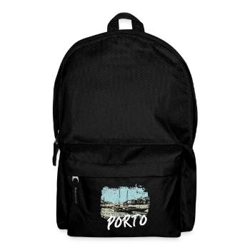 Porto Douro boats rabelo illustration - Backpack - black - Front