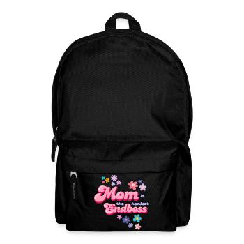 Mom is der Endboss Blumenstil - Backpack - black - Front