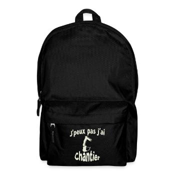 Ich kann keine Baustelle haben - Rucksack - Schwarz - Vorne