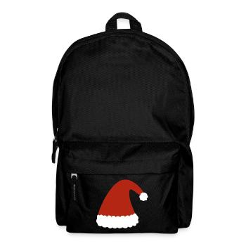 Red Santa Hat with Fur Trim - Backpack - black - Front