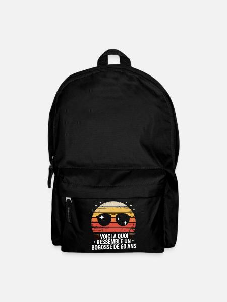 Soleil rétro Bogosse 60 ans - Sac à dos - noir