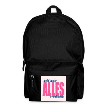 Nachdenklich Sprüche Gedanken - Rucksack - Schwarz - Vorne