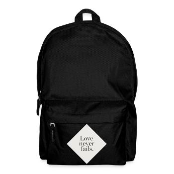 Unerschütterliche Liebe auf cremefarbenem Hintergrund - Rucksack - Schwarz - Vorne