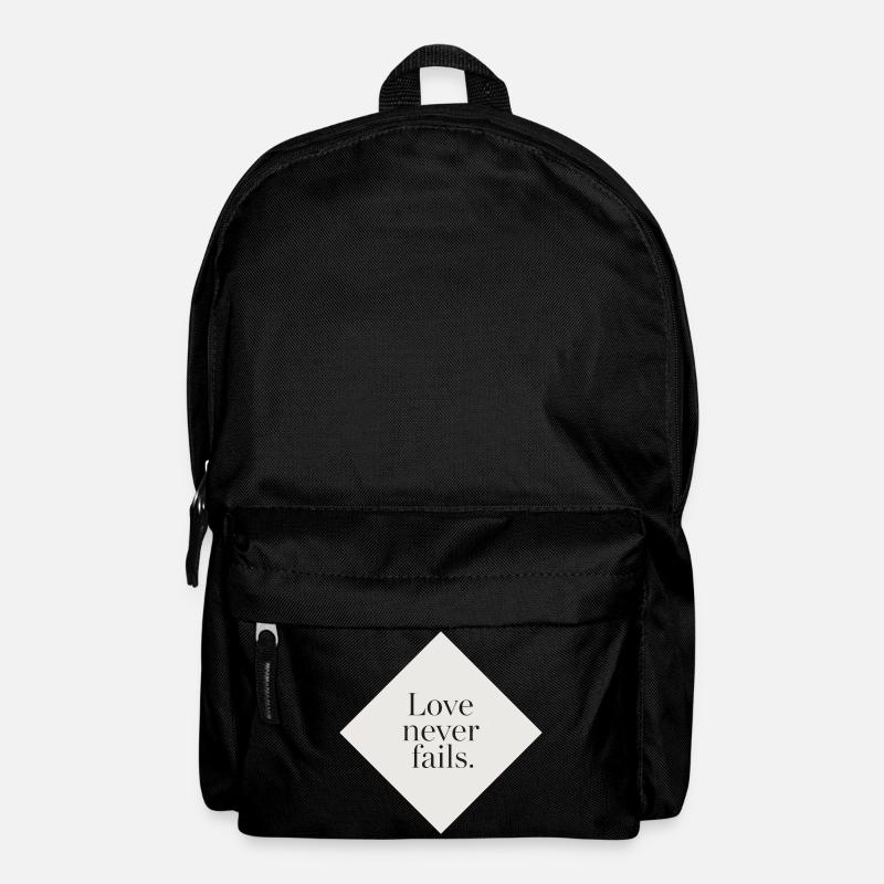 Unwavering Love on a Cream Background - Backpack - black