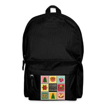 Motifs de Noël sans gluten - Sac à dos - noir - Devant