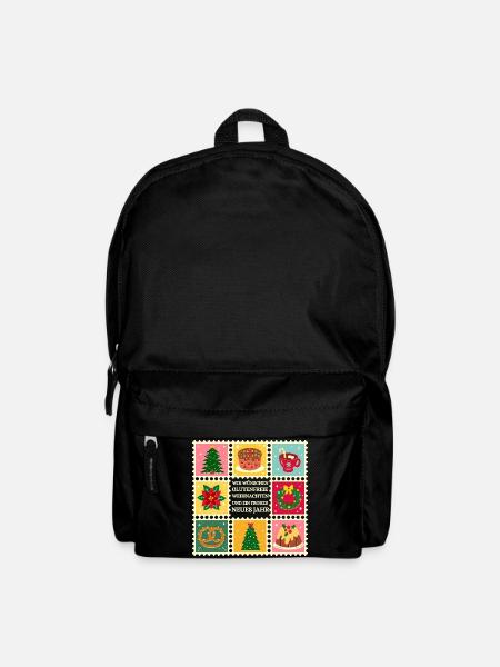 Glutenfreie Weihnachten Muster - Rucksack - Schwarz