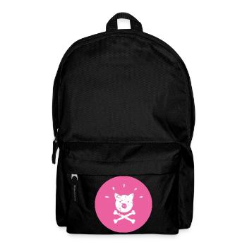 Jolly Roger Schweinchen Piraten Glücksschweinchen - Rucksack - Schwarz - Vorne