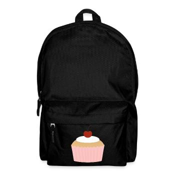 Pastel Cupcake with Cherry - Backpack - black - Front