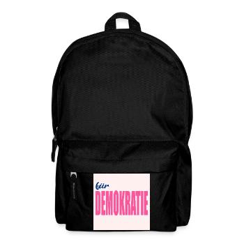 FÜR DEMOKRATIE WERTE - Rucksack - Schwarz - Vorne