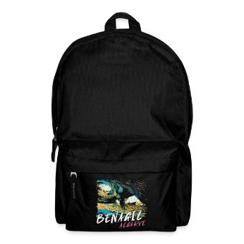Benagil Cave Algarve colorful illustration - Backpack - black - Front