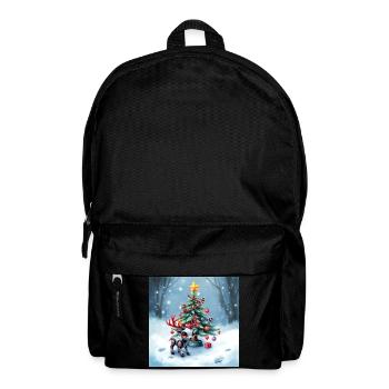 Christmas robotic reindeer - Backpack - black - Front