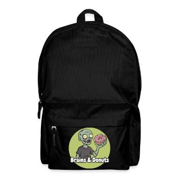 Zombie avec humour beignet - Sac à dos - noir - Devant