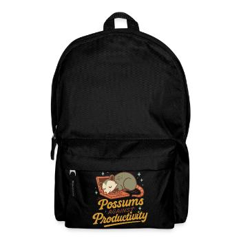 Possums contre la productivité Humour rétro Citation - Sac à dos - noir - Devant