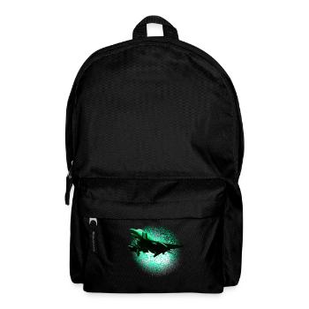 Neon jet in the Green Halo - Backpack - black - Front