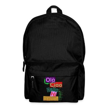 Variety of languages Colored greeting design - Backpack - black - Front
