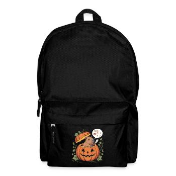 Capybara Pumpkin - Funny Halloween T-Shirt - Backpack - black - Front